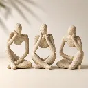 Abstract Thinker Figurine Set – Modern Artistic Décor