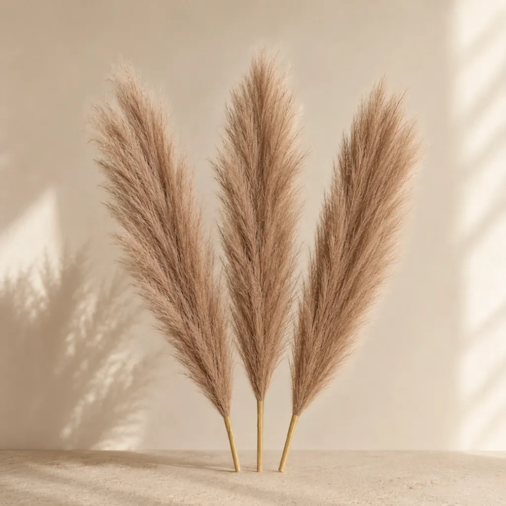 Elegant Pampas Stems — Set of 3.