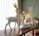 Nordic Geometric Deer Sculpture Set​