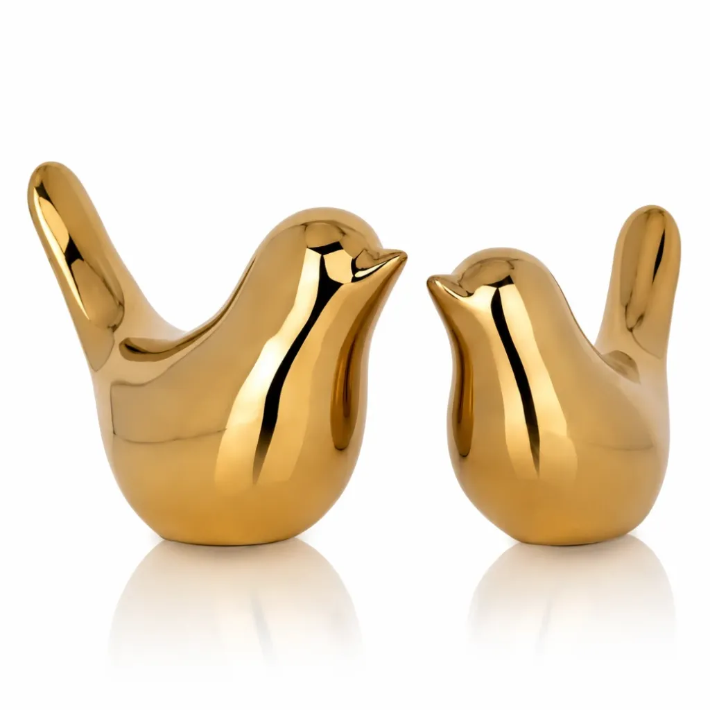 Golden Bird Figurine Set – Modern Luxury Décor